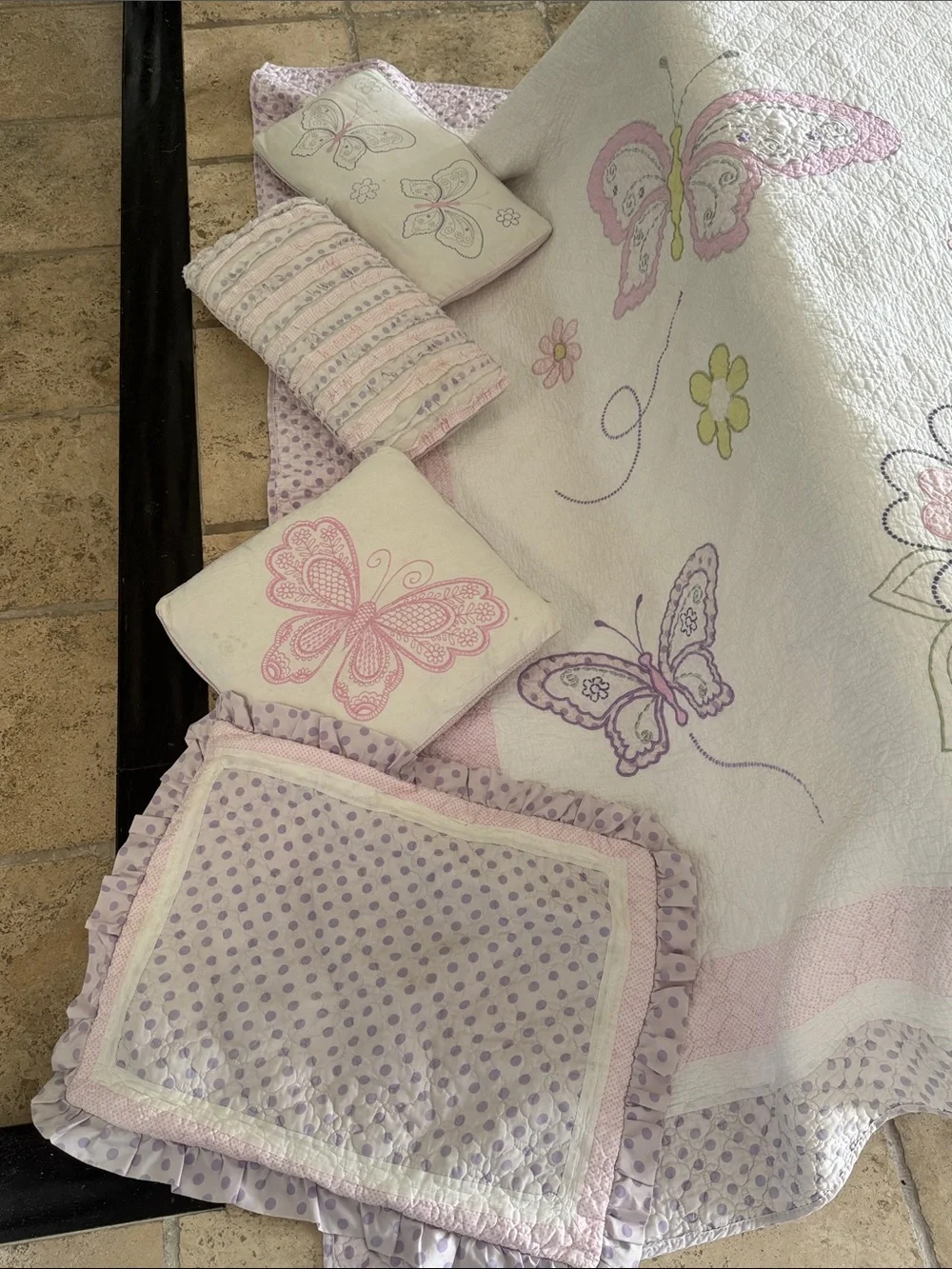 Lilac butterfly soft quilted